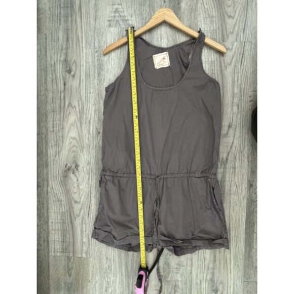 Daft Bird Romper Gray Drawstring Cotton Sleeveless Casual Summer Shorts Size S - Picture 8 of 9